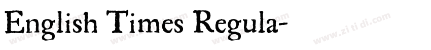 English Times Regula字体转换